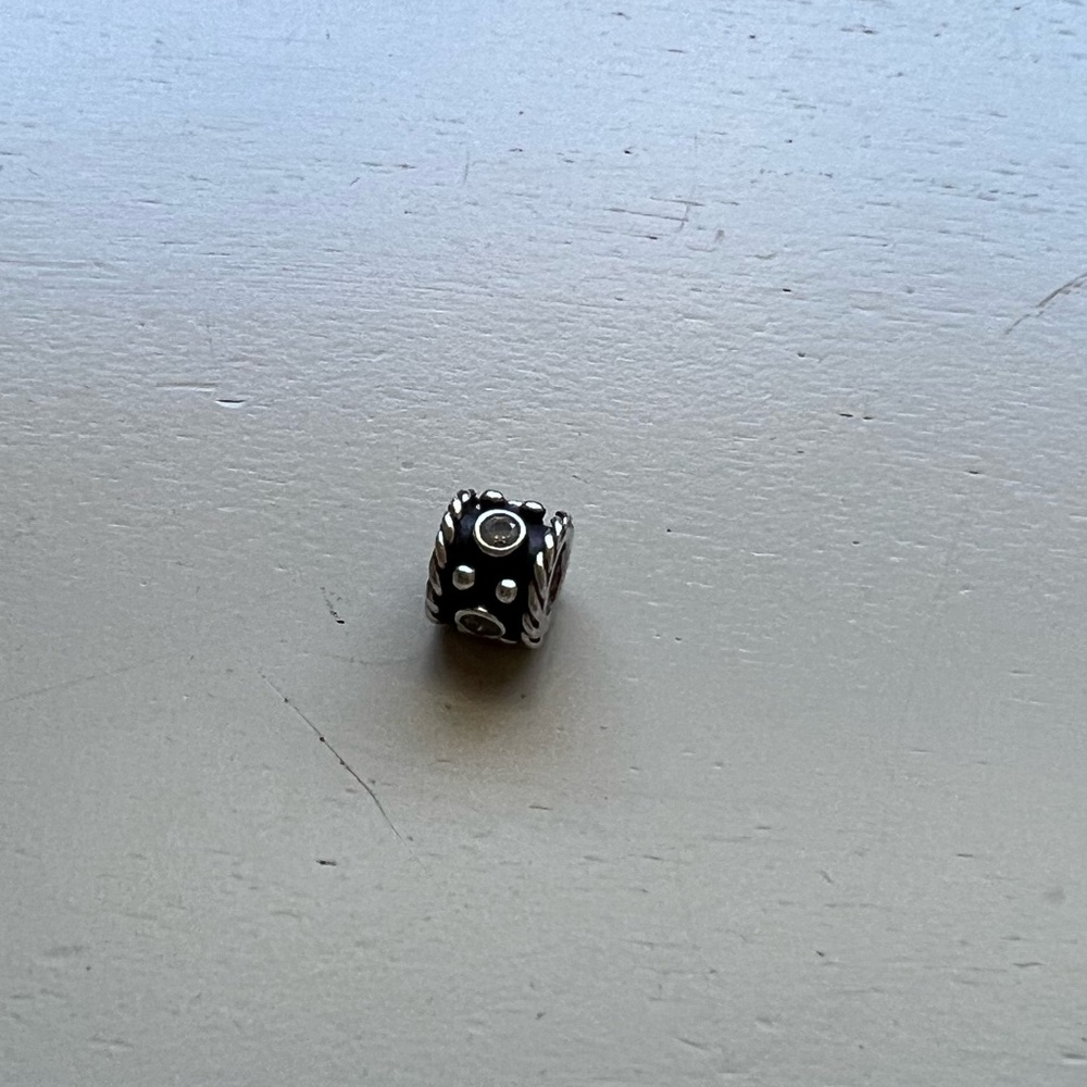 PANDORA Sterling Silver Oxy Crown Charm with Clear Zirconia